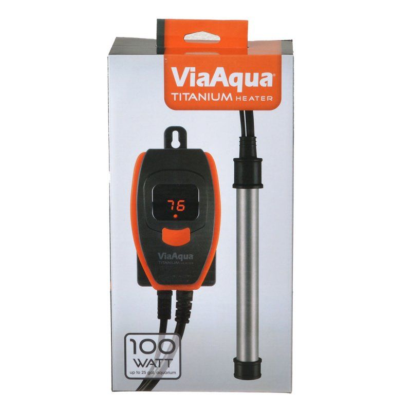 Aquarium, Via Aqua Titanium Heater (100 Watt - (25 Gallons))