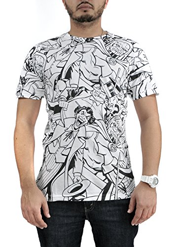 DC Comics Villains All Over Print Men’s T-Shirt – Official Supervillain Tee