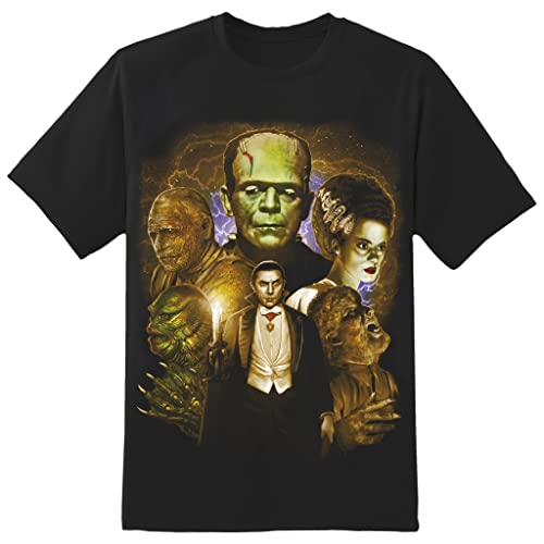Rock Rebel Men’s Universal Monsters Full Color Collage T-Shirt Black