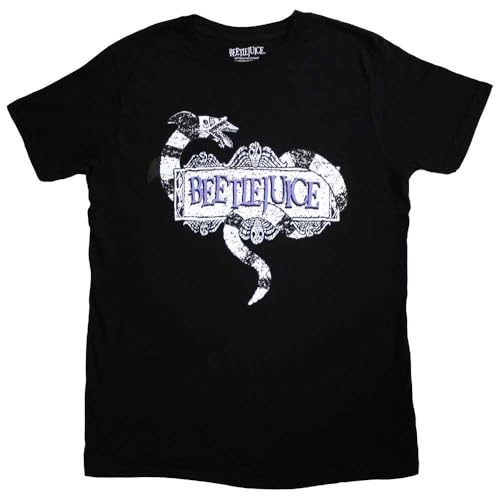 Camiseta Beetlejuice unisex adulto logotipo gusano de arena - Imagen 2 de 2