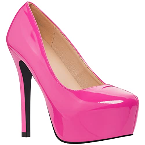 NEW Women's High Heel Pump Closed Toe Platform Heels Dress Pumps - Picture 5 of 17