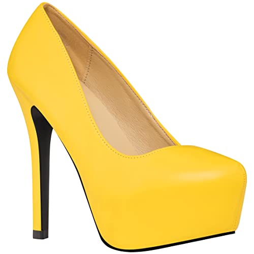 NEW Women's High Heel Pump Closed Toe Platform Heels Dress Pumps - Picture 17 of 17