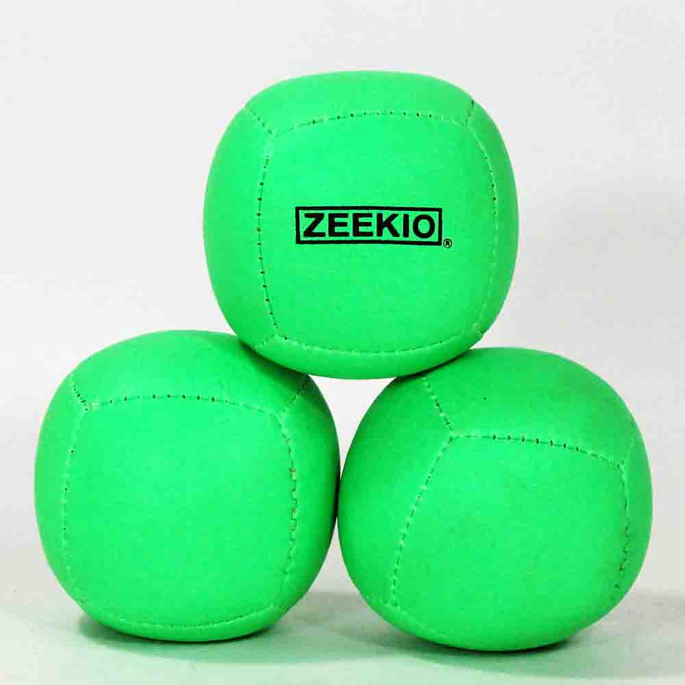 Zeekio Lunar Juggling Ball Set (3) Professional UV Reactive 6 Panel