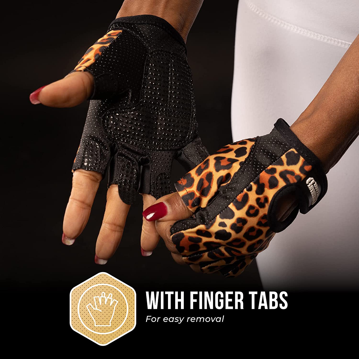 Contraband Pink Label 5297 Womens Design Leopard Print Lifting Gloves (Pair) - Picture 37 of 39
