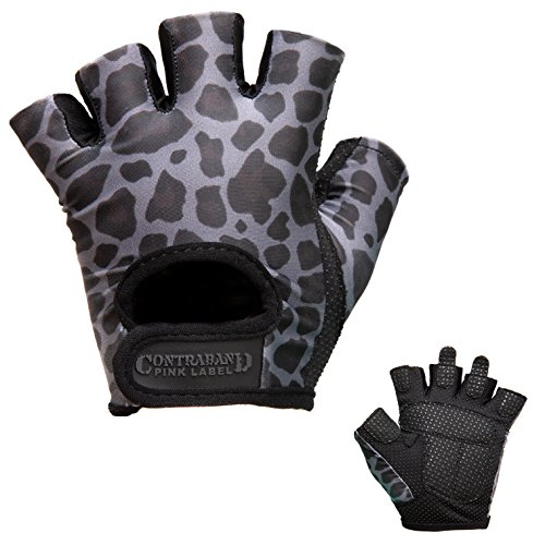 Contraband Pink Label 5297 Womens Design Leopard Print Lifting Gloves (Pair) - Picture 15 of 39