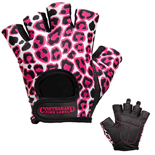 Contraband Pink Label 5297 Womens Design Leopard Print Lifting Gloves (Pair) - Picture 31 of 39