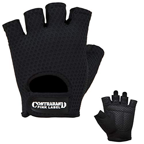 Contrabando Pink Label 5307 Womens Design Series Guantes de elevación de malla de diamante - Imagen 8 de 13