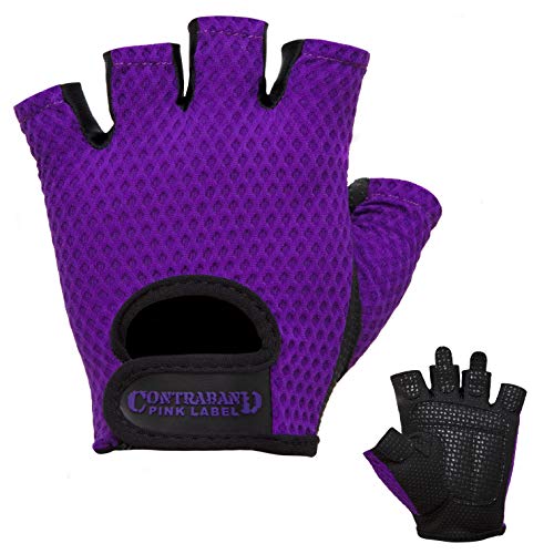 Contrabando Pink Label 5307 Womens Design Series Guantes de elevación de malla de diamante - Imagen 11 de 13