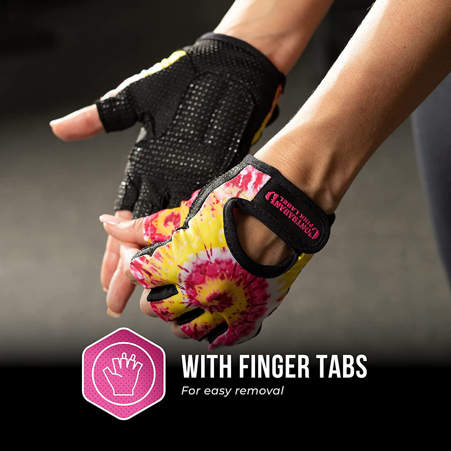 CLEARANCE 50% OFF!! Pink Label 5347 Womens Tie Dye Print Lifting/Rowing Gloves - Picture 27 of 35
