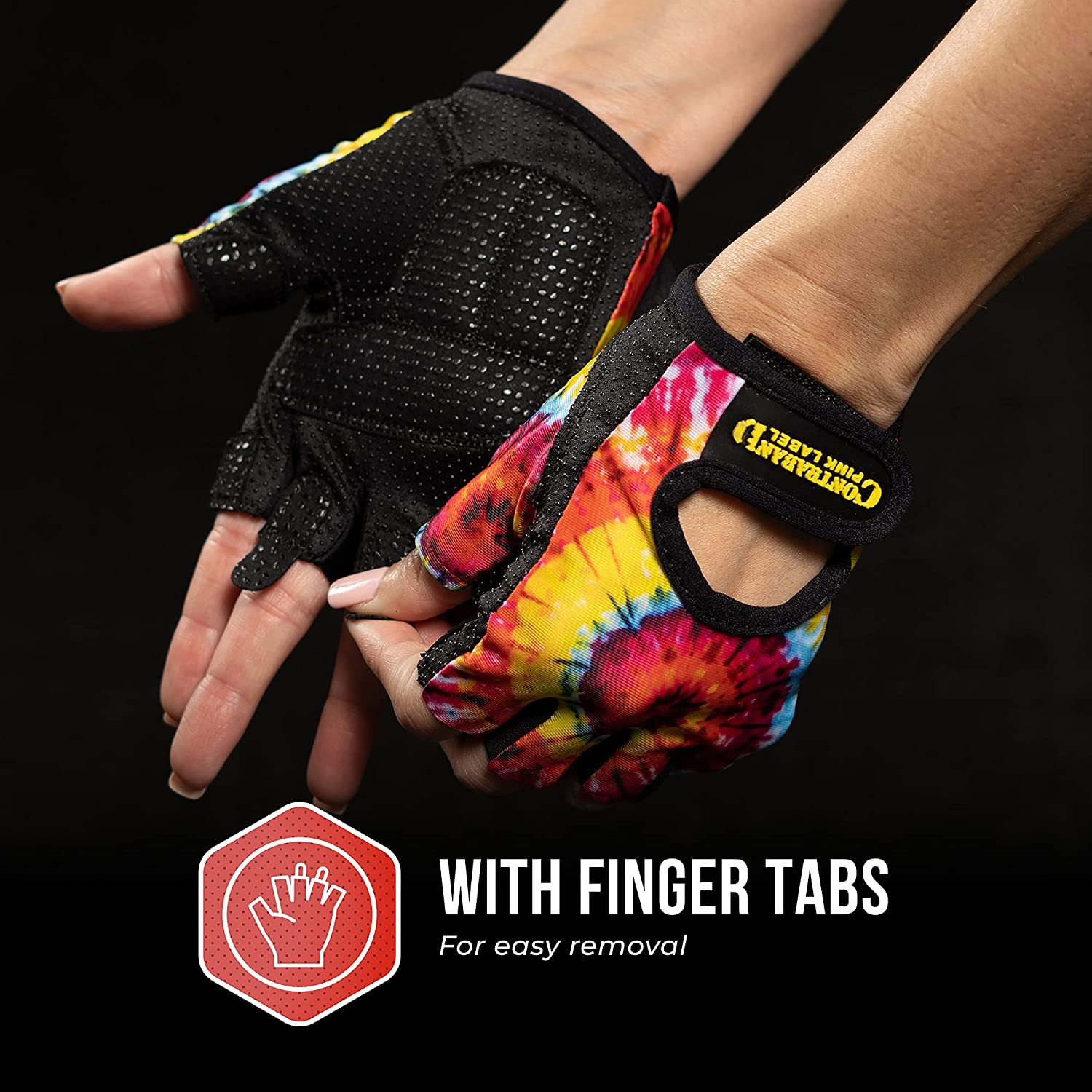 CLEARANCE 50% OFF!! Pink Label 5347 Womens Tie Dye Print Lifting/Rowing Gloves - Picture 34 of 35