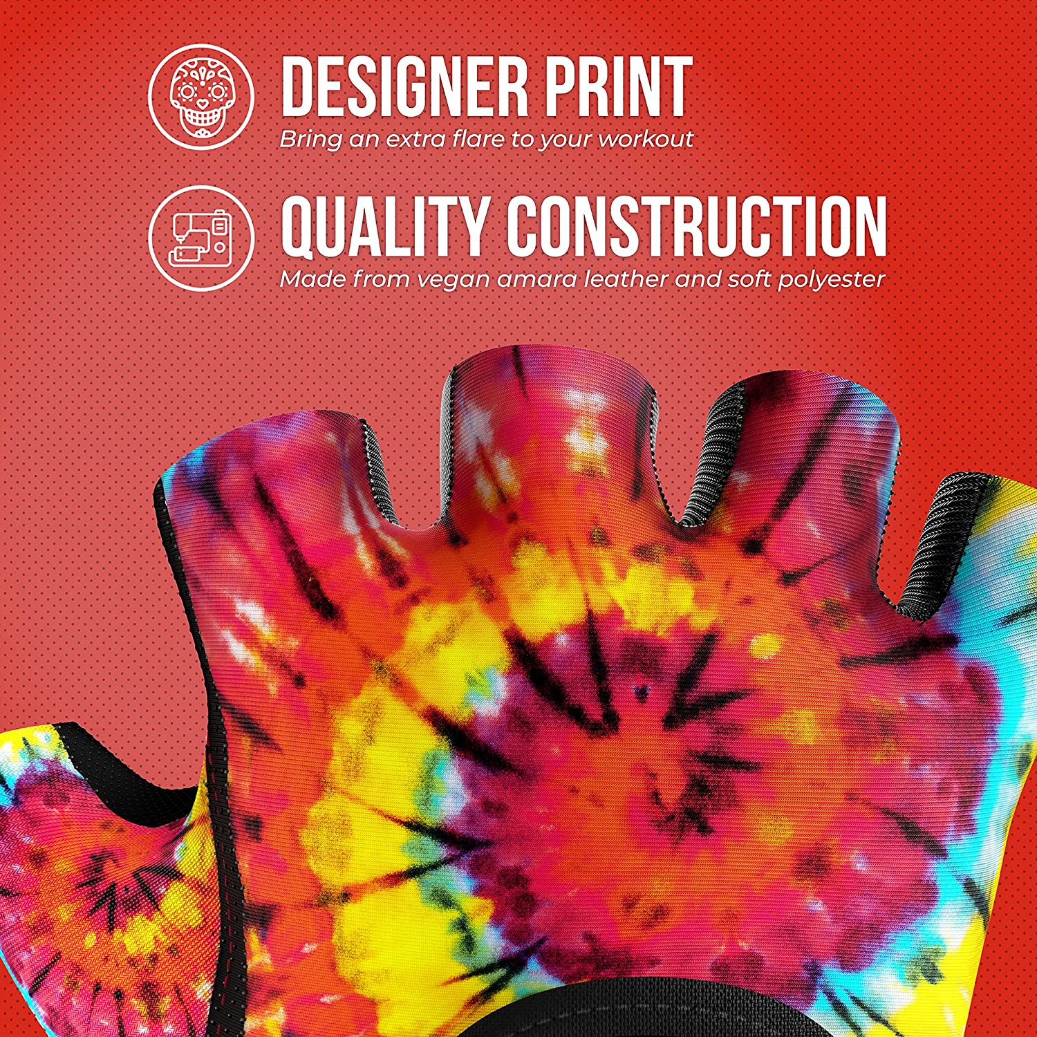 CLEARANCE 50% OFF!! Pink Label 5347 Womens Tie Dye Print Lifting/Rowing Gloves - Picture 31 of 35