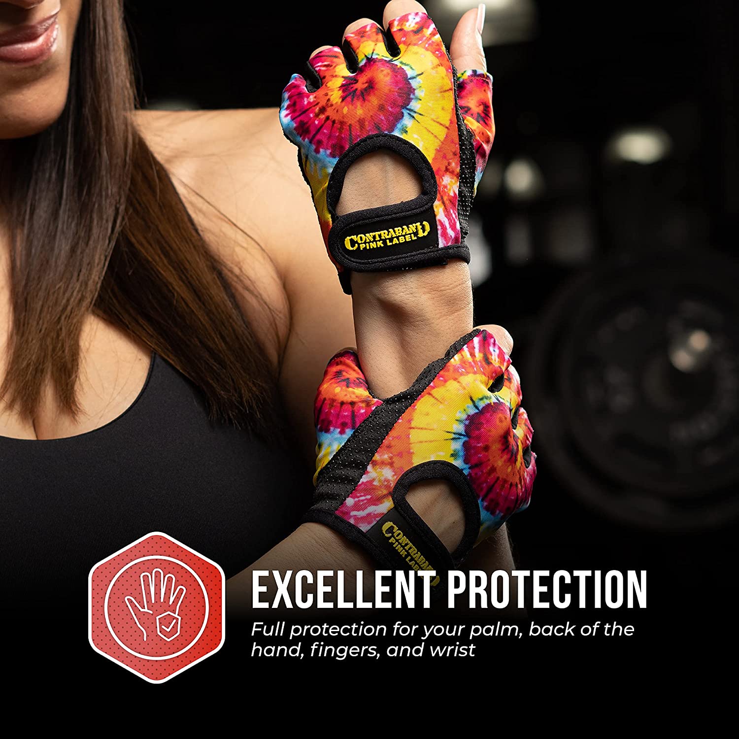 CLEARANCE 50% OFF!! Pink Label 5347 Womens Tie Dye Print Lifting/Rowing Gloves - Picture 32 of 35