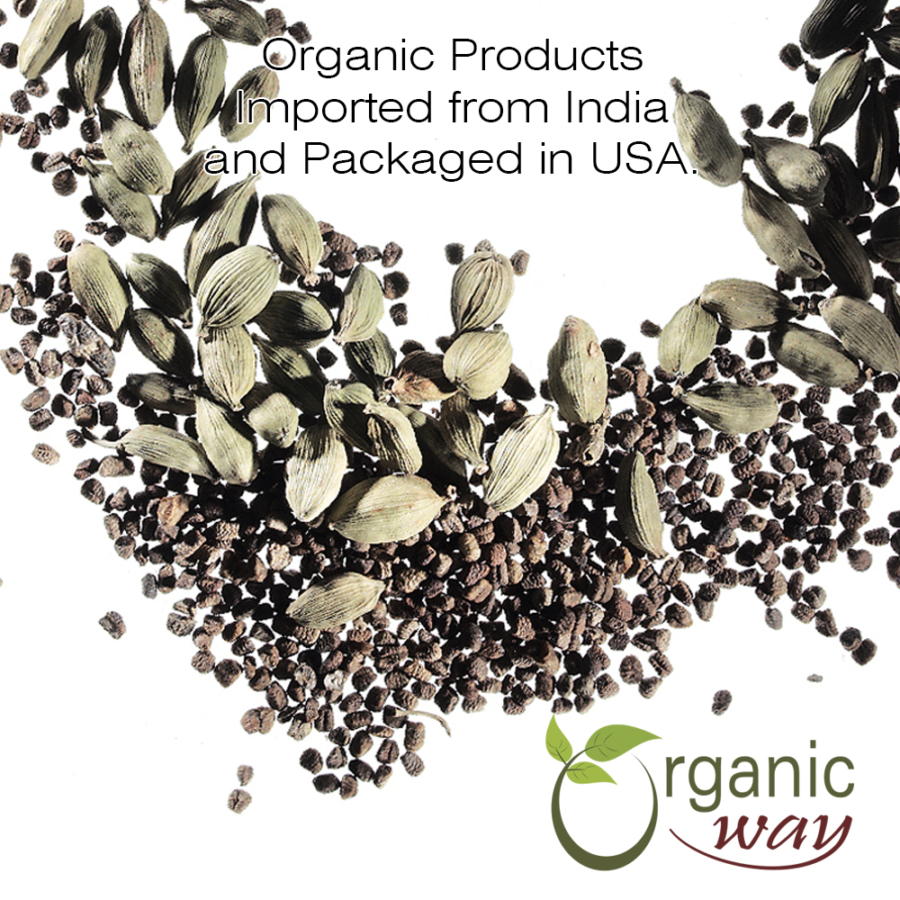 Organic Way Cardamom Whole Pods, Hari Elaichi - Organic, Kosher & USDA Certified - Picture 13 of 20