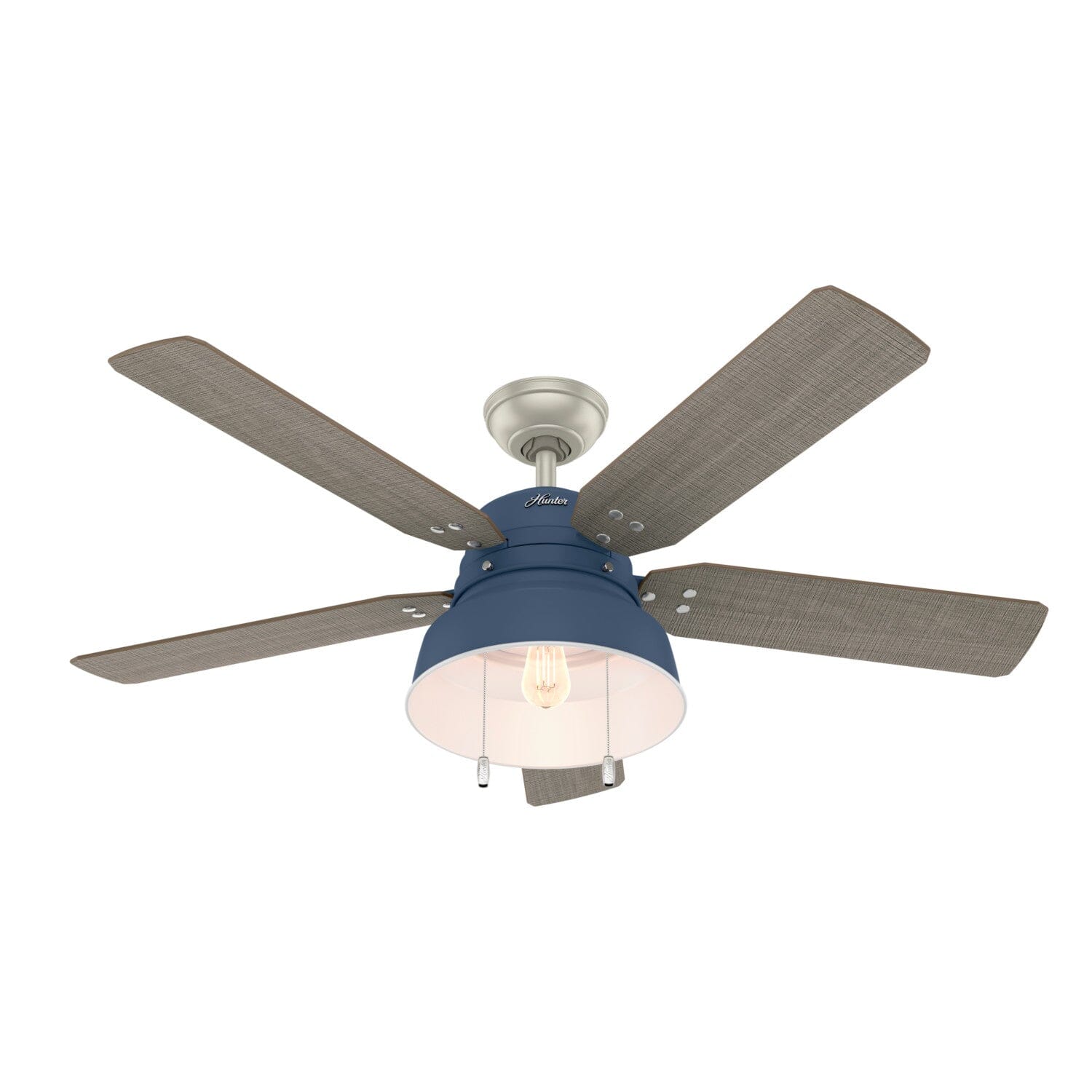 Hunter 52" Mill Valley Outdoor Ceiling Fan LED Light Pull Chain Farmhouse Rustic - Picture 3 of 3