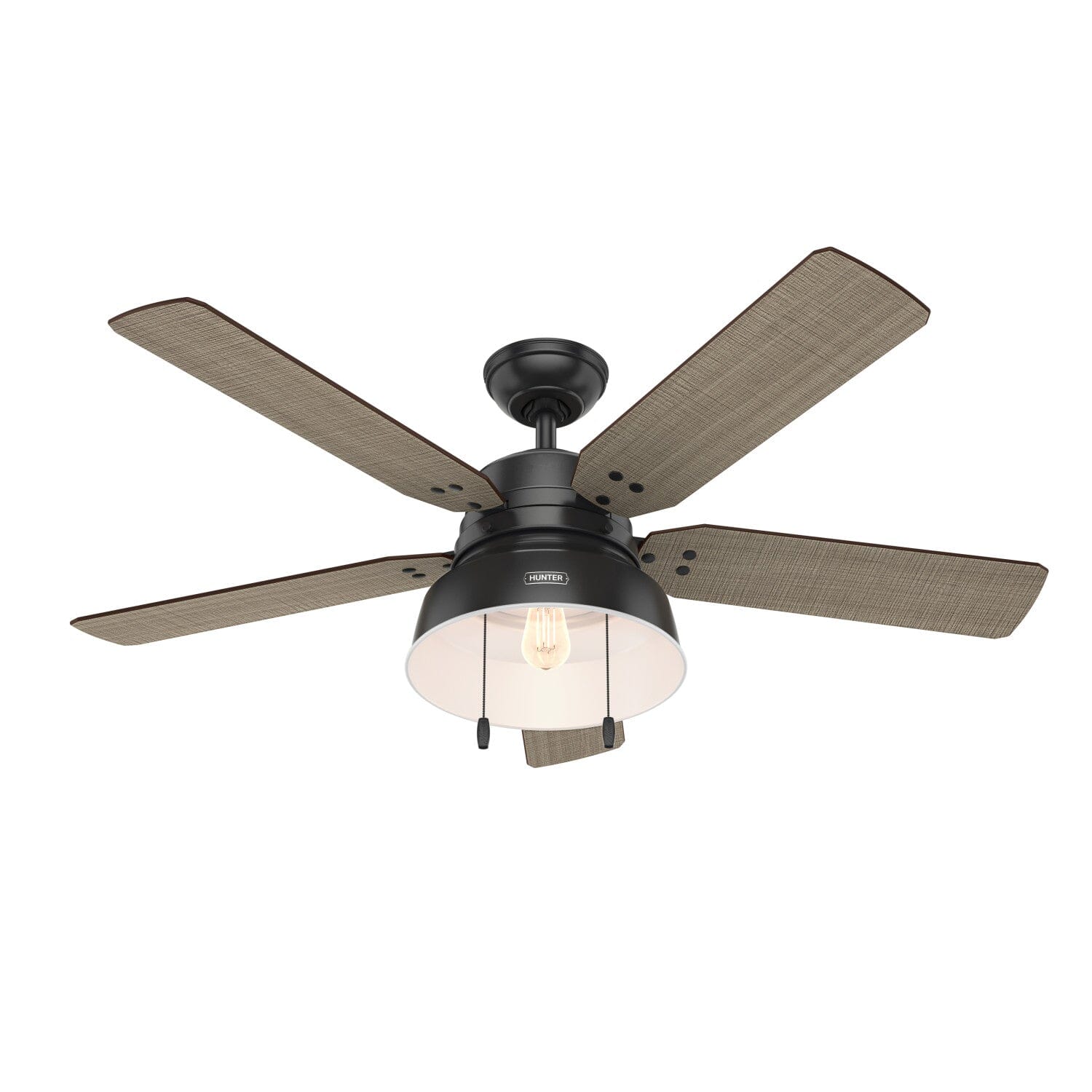 Hunter 52" Mill Valley Outdoor Ceiling Fan LED Light Pull Chain Farmhouse Rustic - Picture 2 of 3