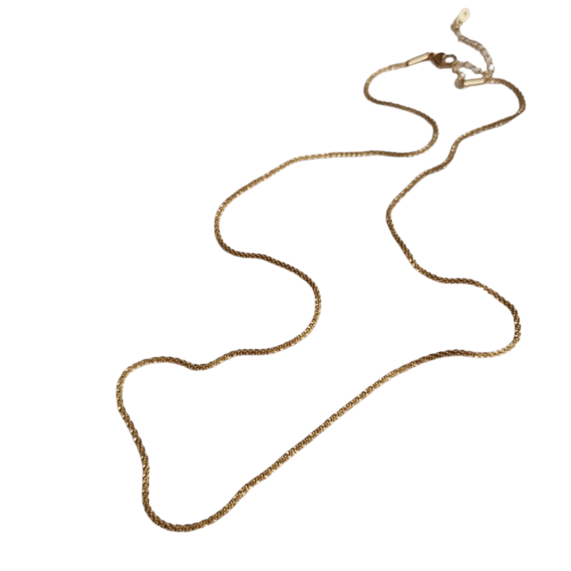 Titanium Steel Double Layer Sparkle Star Chain Necklace Gold Silver Tone Choker - Picture 10 of 13