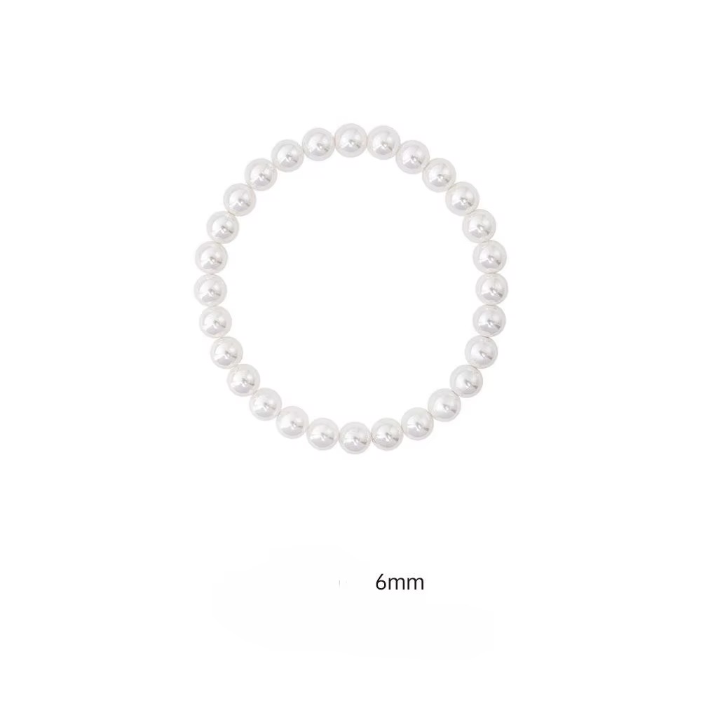 Classic Faux Pearl Beaded Stretch Bracelet for Women - Elegant Elastic Wristband - Picture 9 of 11