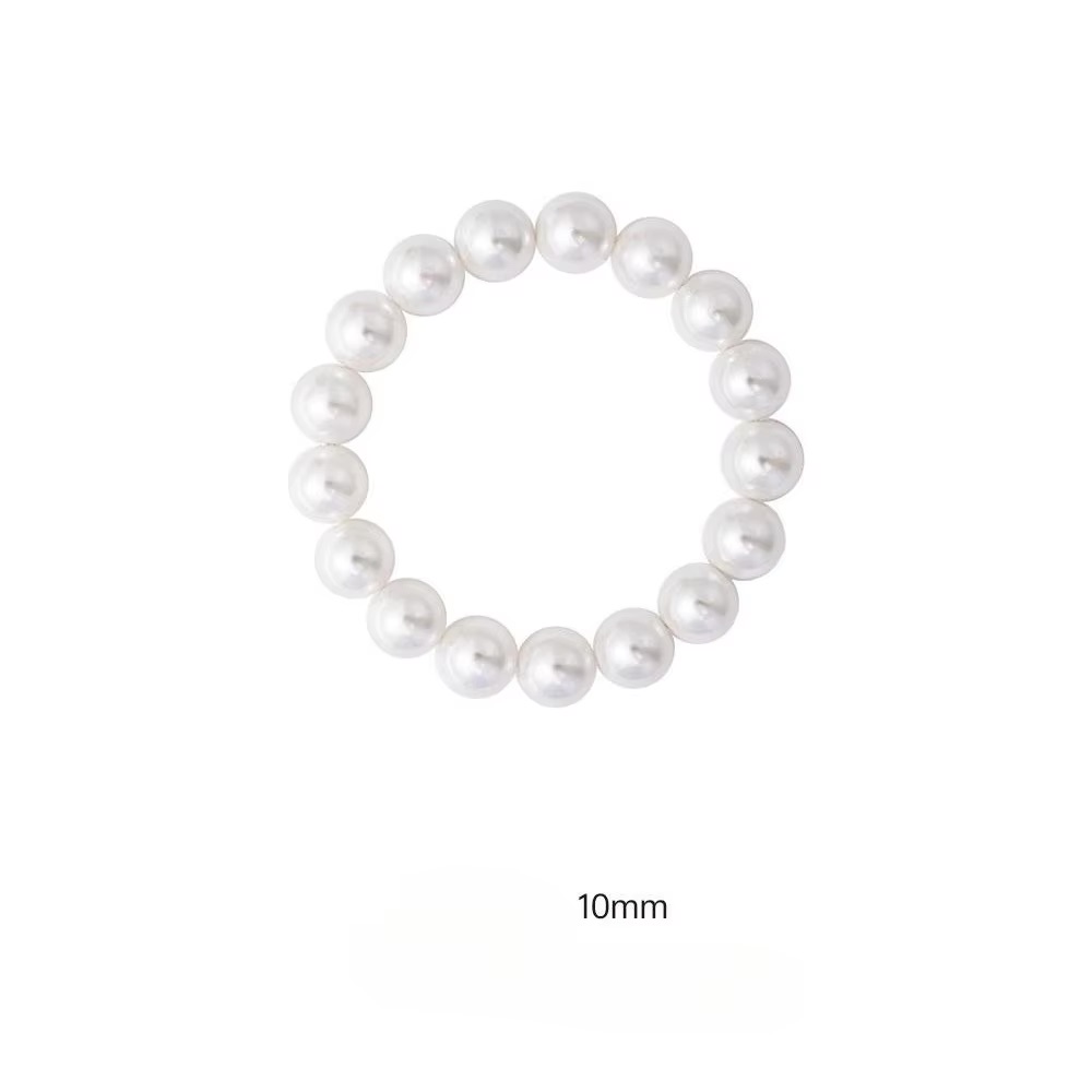 Classic Faux Pearl Beaded Stretch Bracelet for Women - Elegant Elastic Wristband - Picture 11 of 11