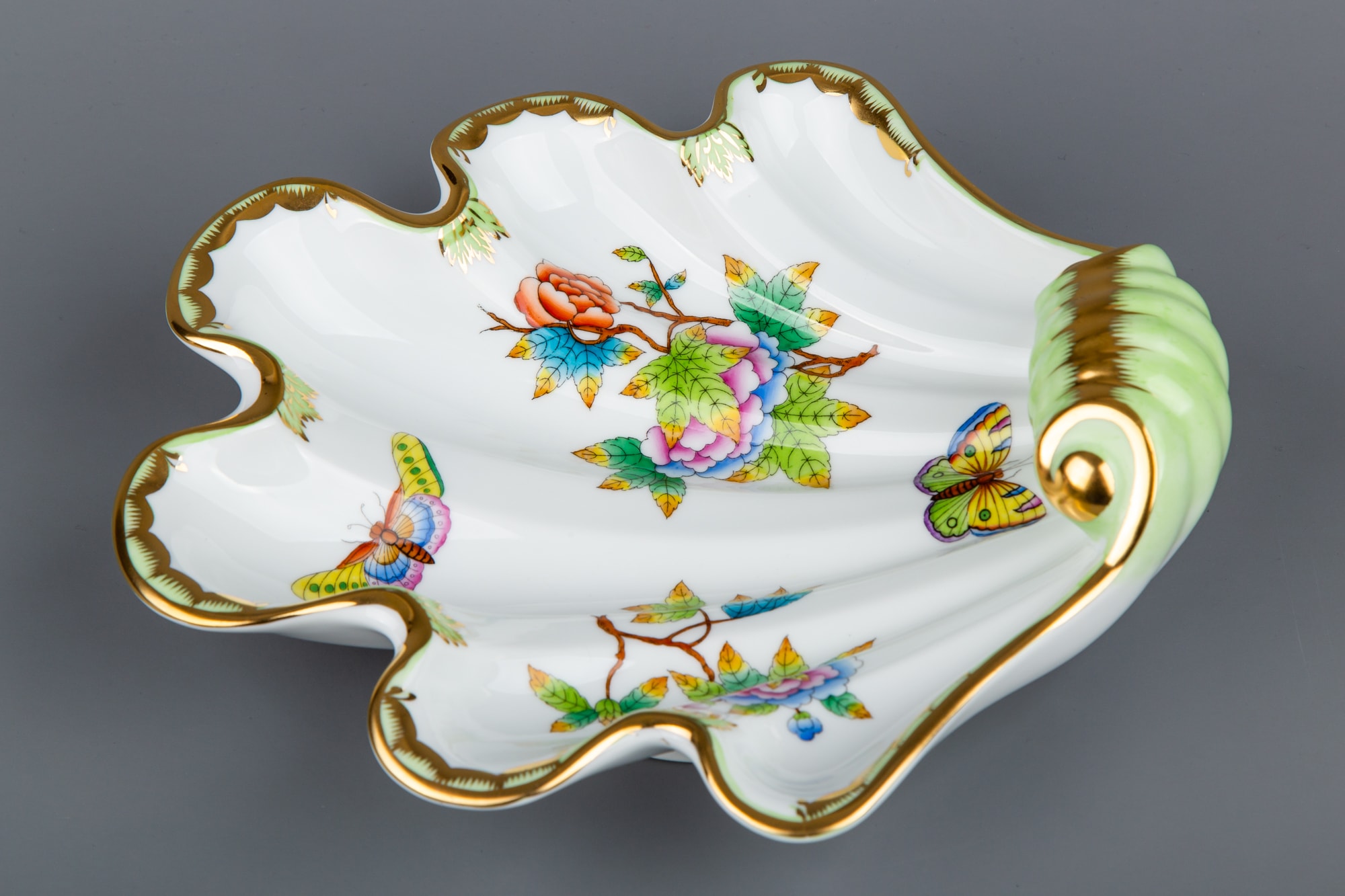 Herend Queen Victoria Shell Shaped Dish Centerpiece #7444/VBO | eBay