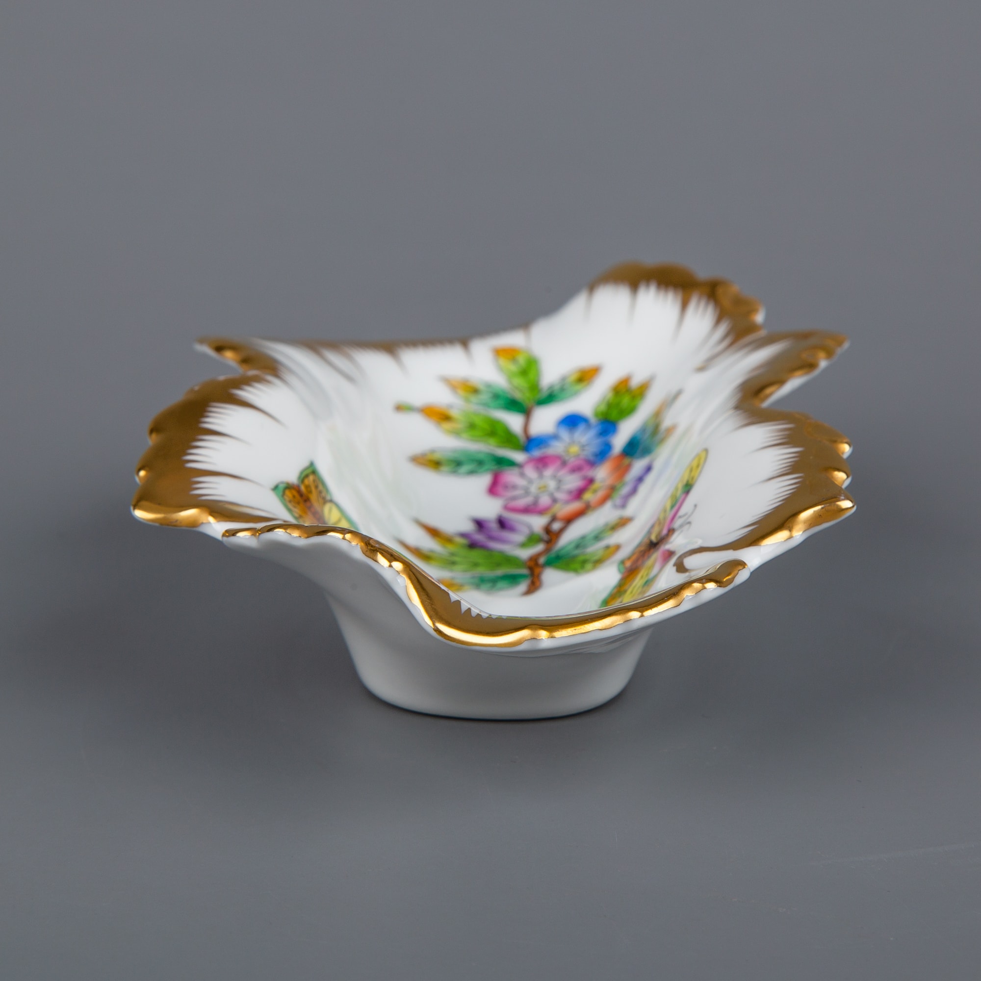 ヘレンド リーフディッシュボウル ビクトリアシリーズ Herend Queen