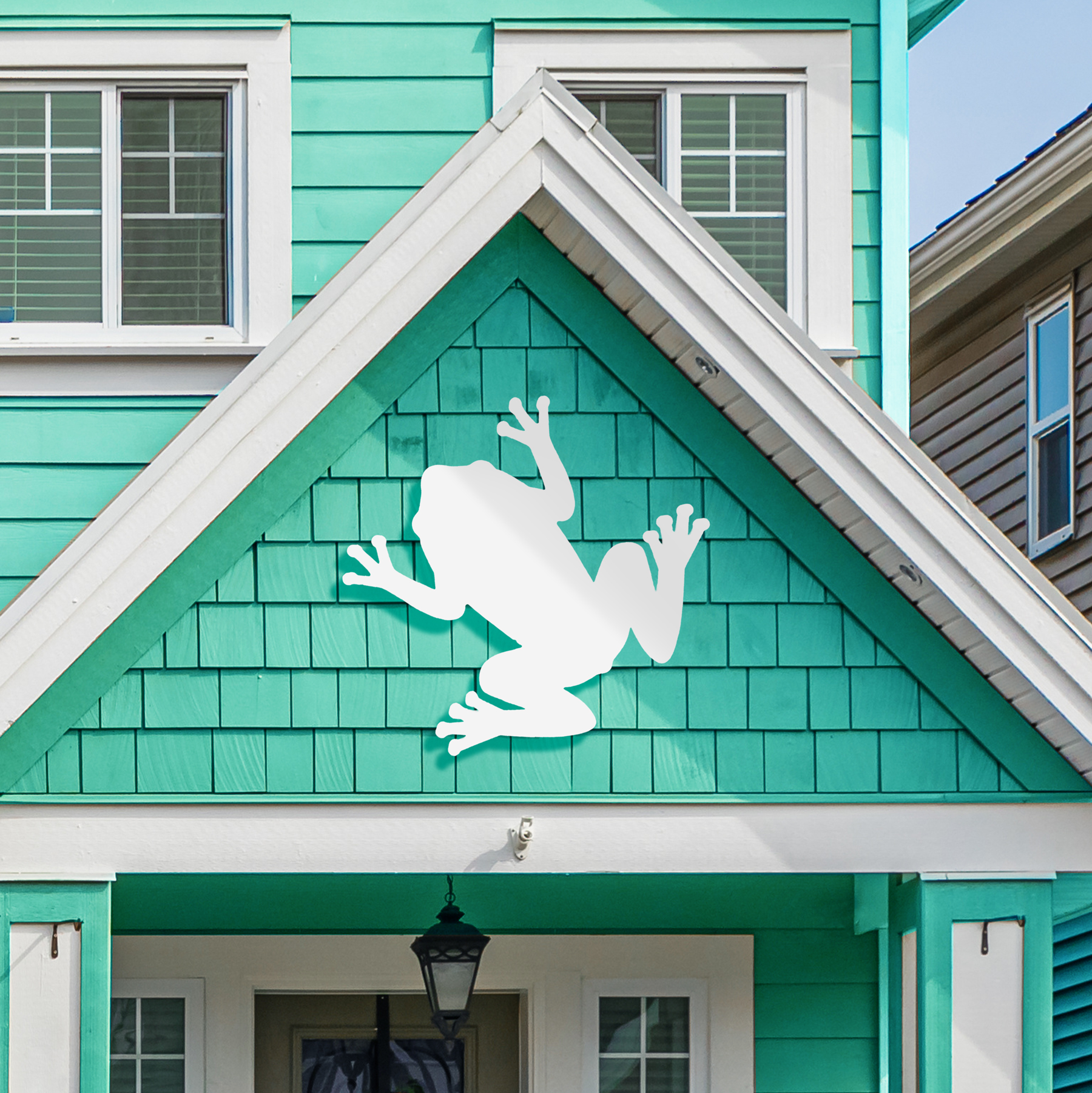 Outdoor Frosch Schild für Strandhaus, Terrasse, Schuppen, Garage, Frosch Wanddeko, PVC - Bild 21 von 42