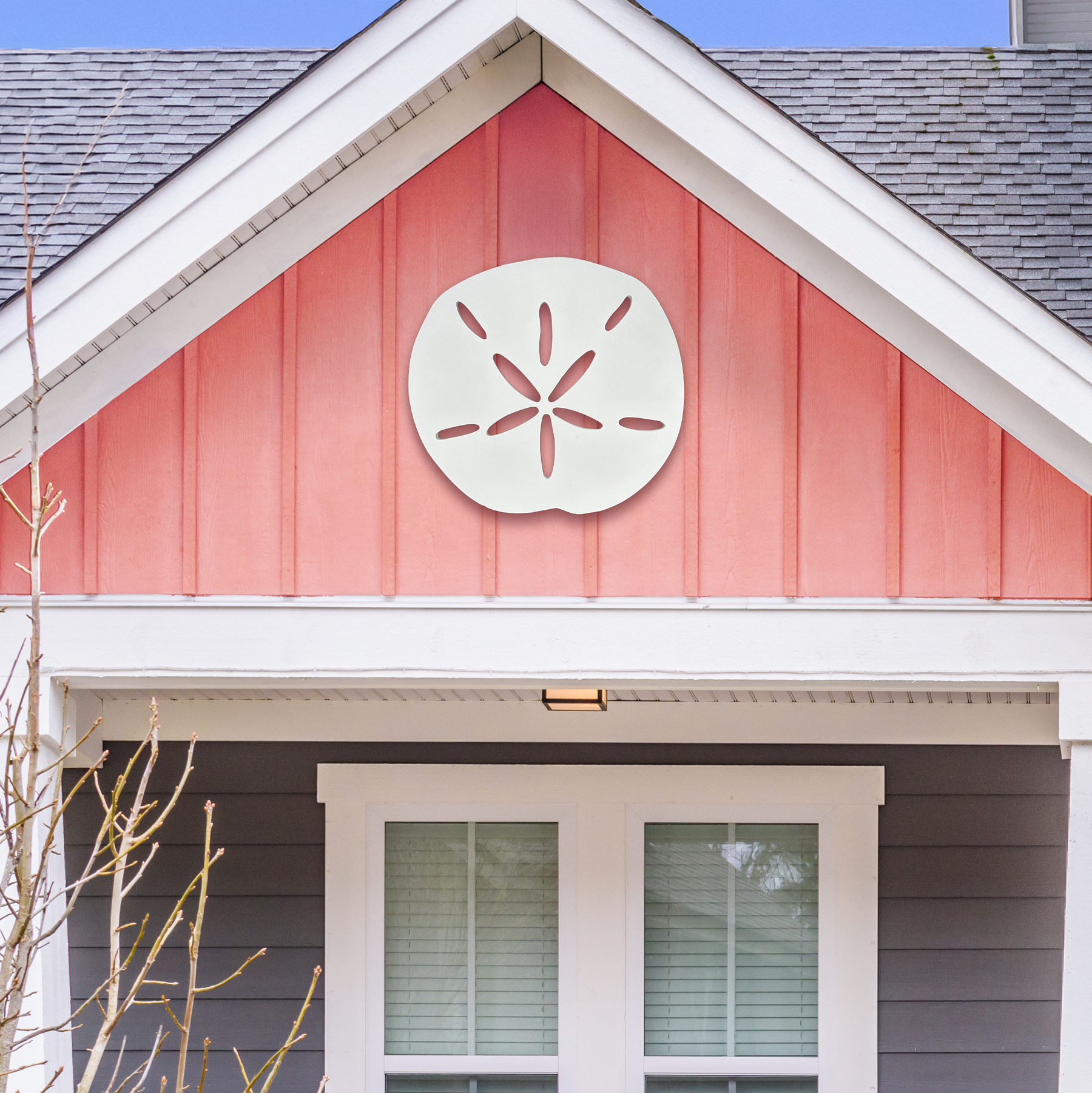 Outdoor Sand Dollar Sign, Beach House Decor, PVC Sand Dollar Indoor Outdoor, 3ft