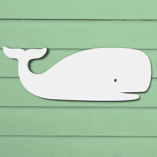 Outdoor Whale Sign, PVC Beach House Wall Art, Coastal Whale Decor, 3 Foot - Picture 8 of 11