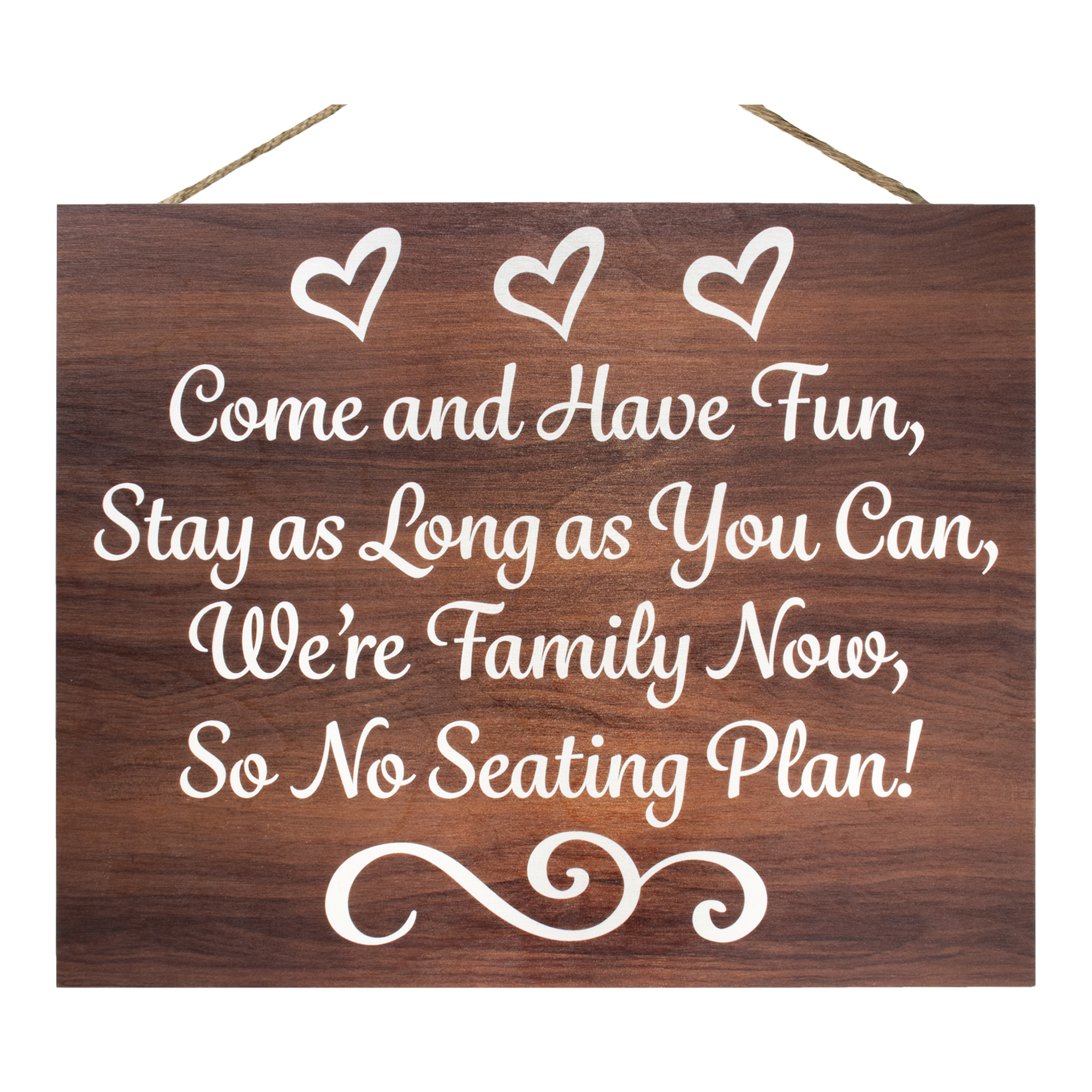 Wedding Seating Sign No Seating Plan Wedding Sign, Wedding Ceremony Decor