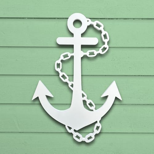 Outdoor Anchor Wall Decor, Nautical Beach Sign, PVC Ocean Marine Art - Bild 7 von 53