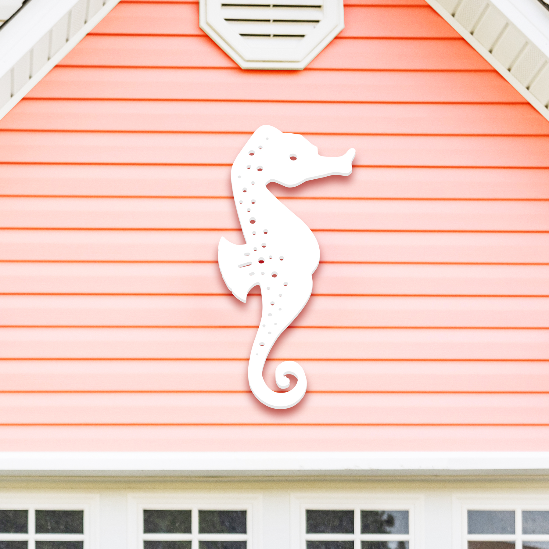 Outdoor Seepferdchen Wandbild, Strandhaus Maritim Schild, PVC Seepferdchen, 2 Fuß - Bild 7 von 11