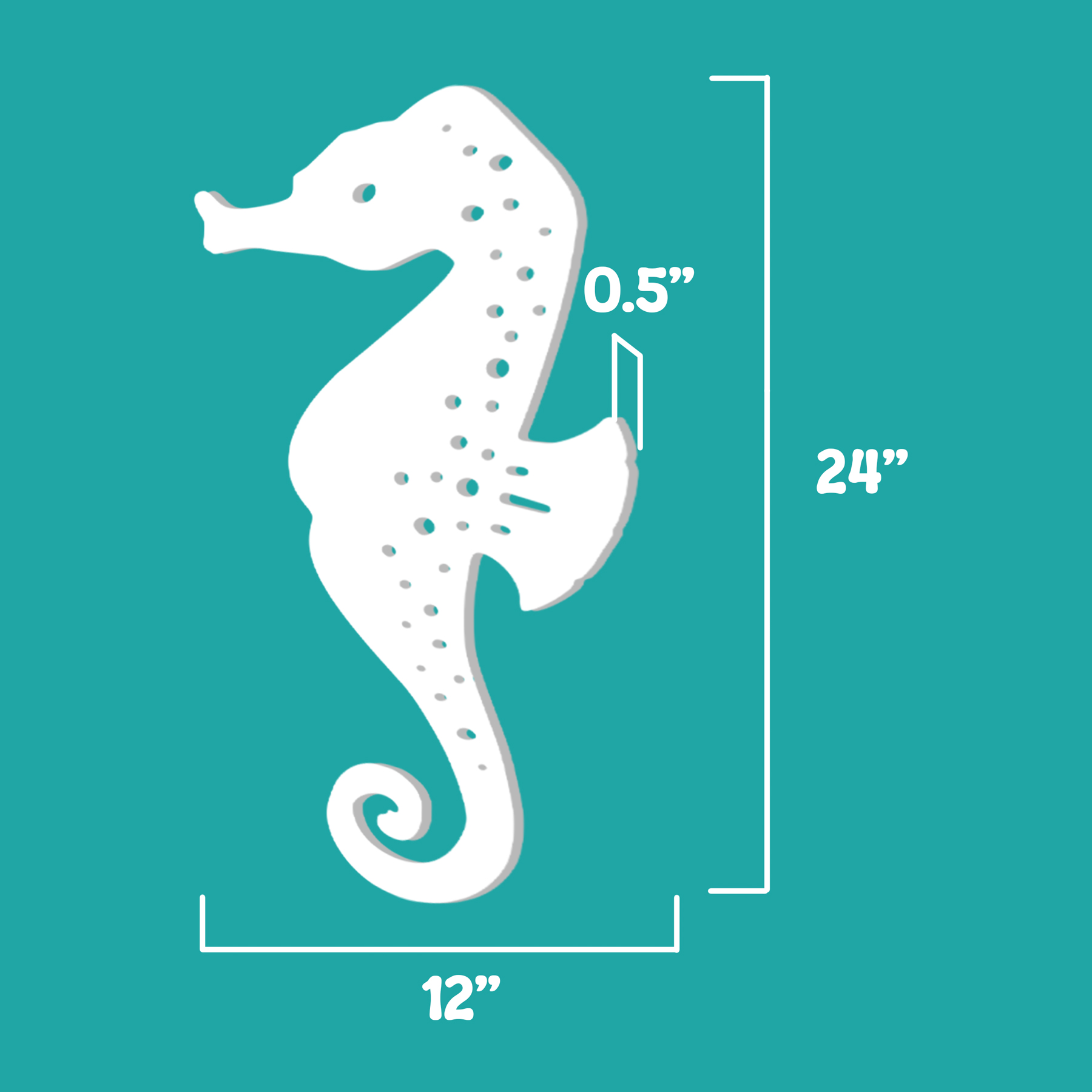 Outdoor Seepferdchen Wandbild, Strandhaus Maritim Schild, PVC Seepferdchen, 2 Fuß - Bild 3 von 11