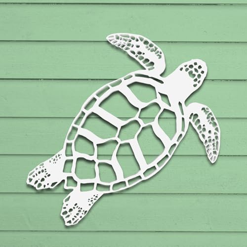 Outdoor Sea Turtle Wall Decor - PVC Turtle Sign for Beach House, 3 Foot - Picture 2 of 11