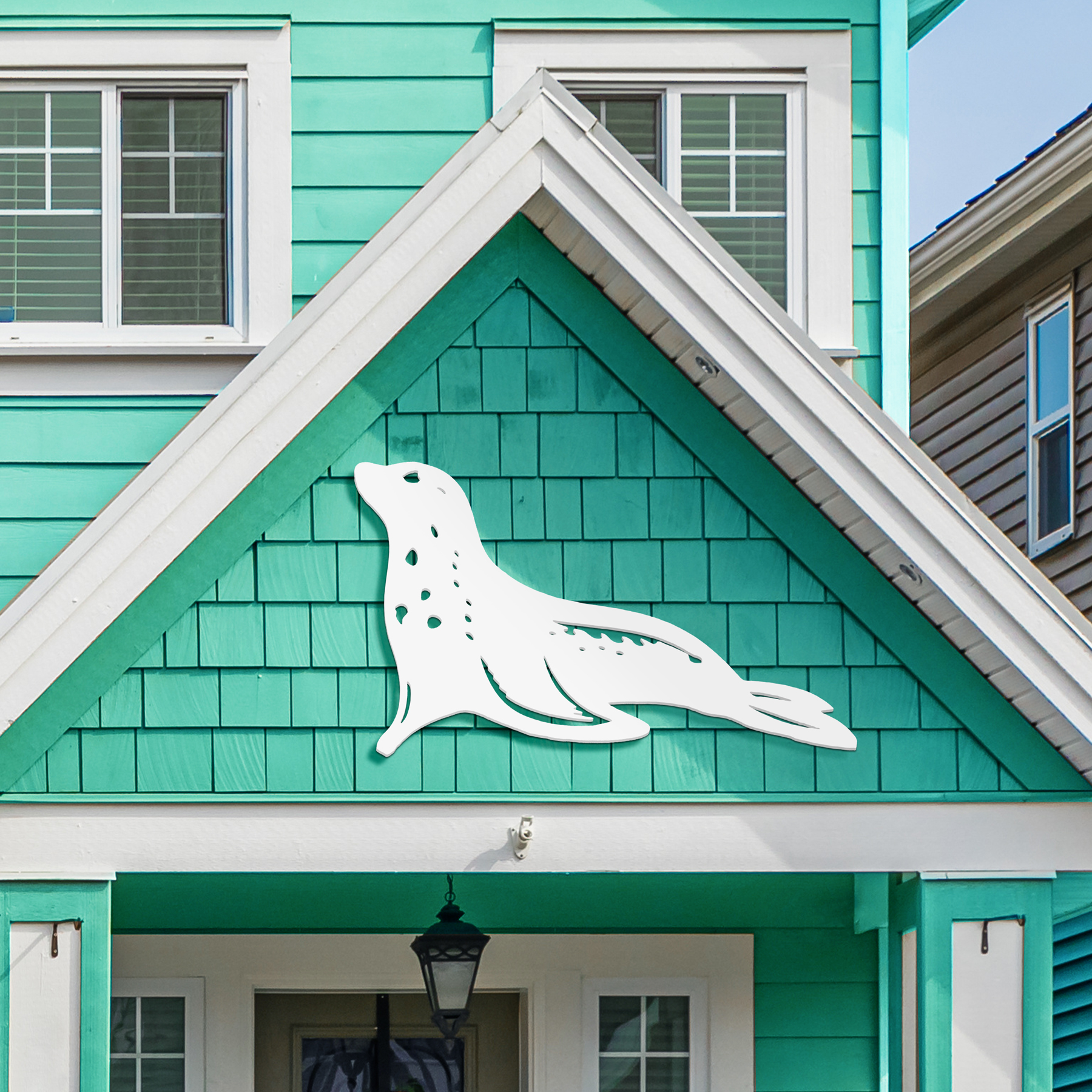 Outdoor Seal Wall Art, PVC Coastal Seal Decoration for Beach House, 4 ...