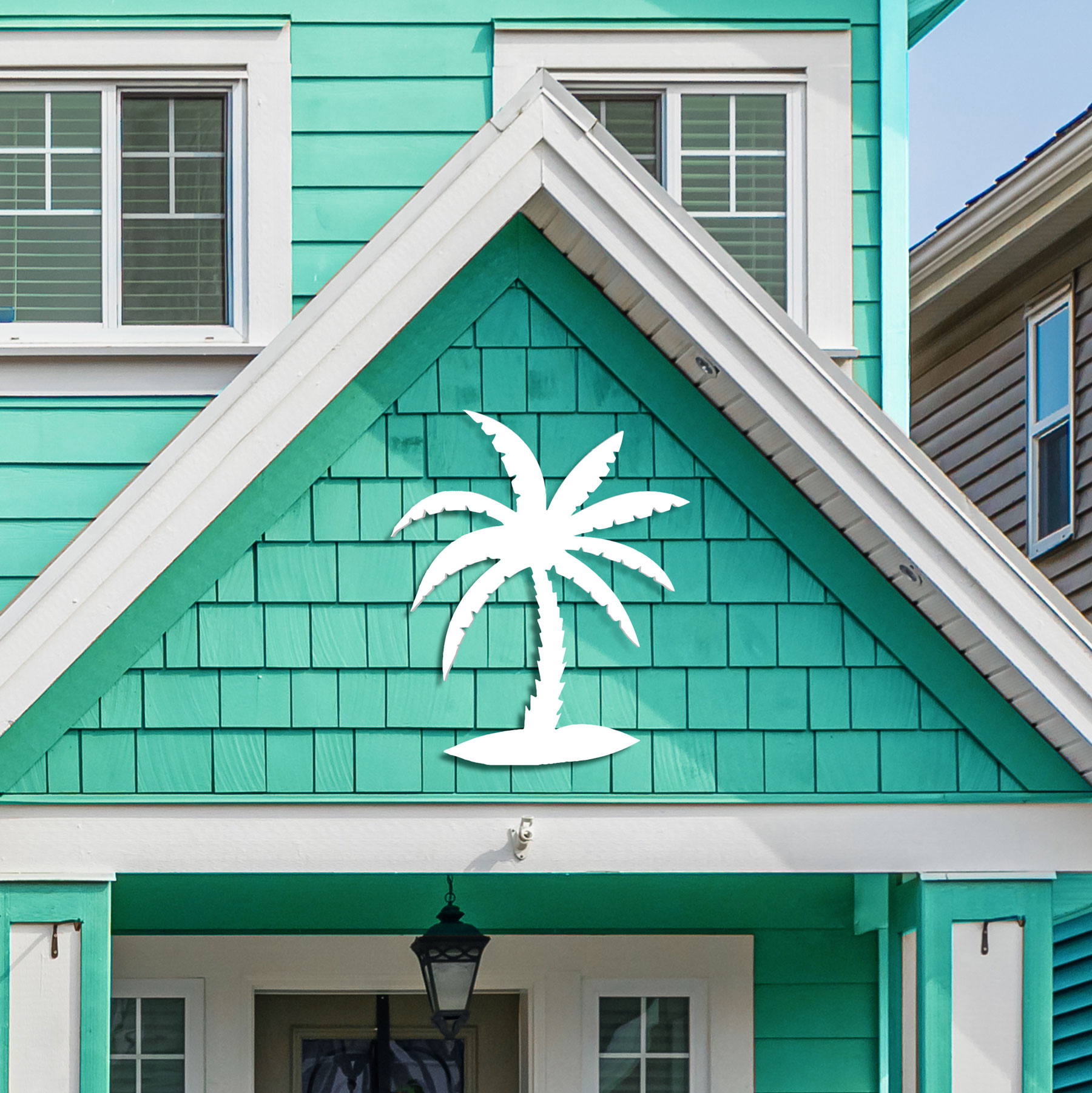 Outdoor Palm Tree Wall Art Beach Decor, Tropical Palm Tree Sign, Coastal, 3FT - Picture 1 of 11