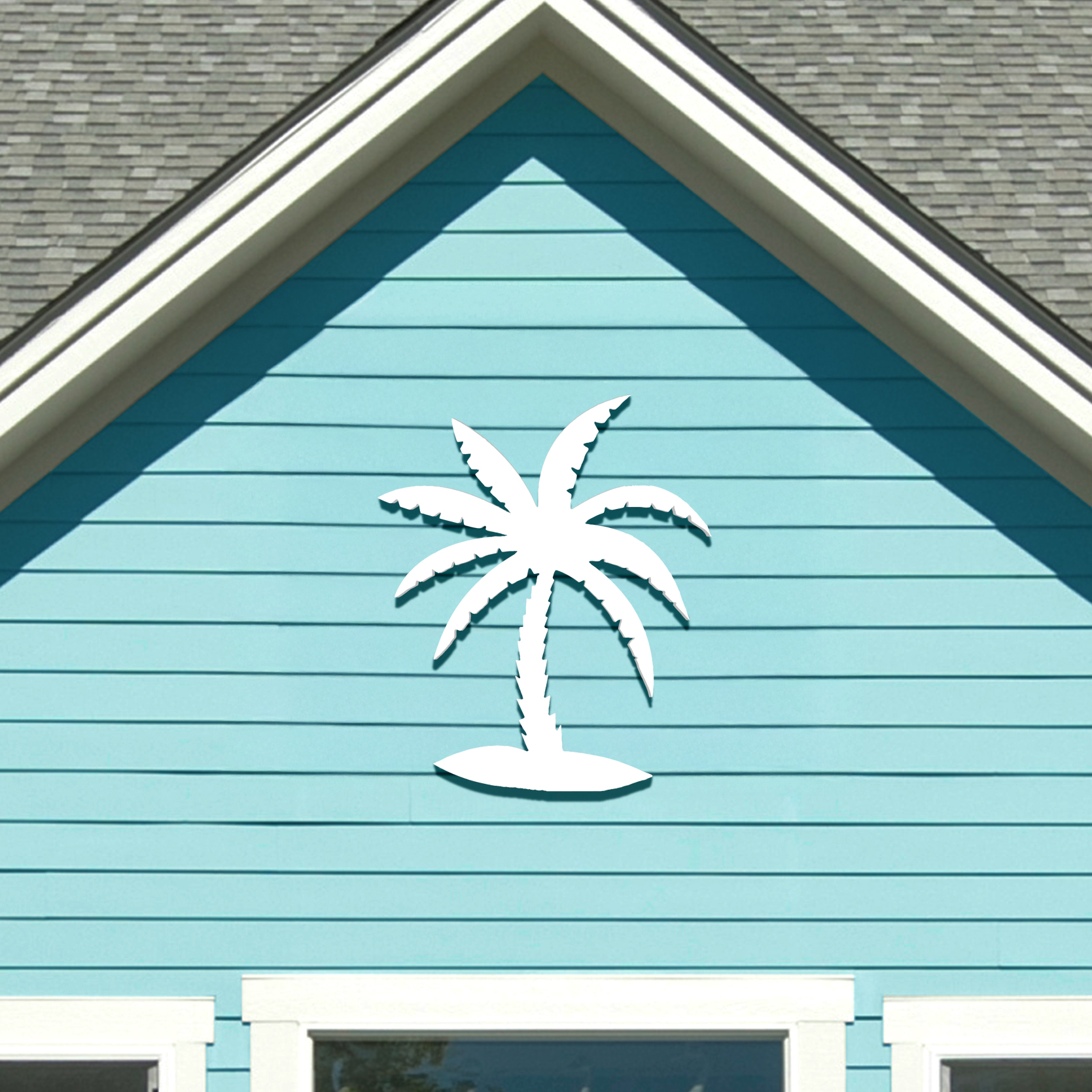 Outdoor Palm Tree Wall Art Beach Decor, Tropical Palm Tree Sign, Coastal, 3FT - Picture 4 of 11
