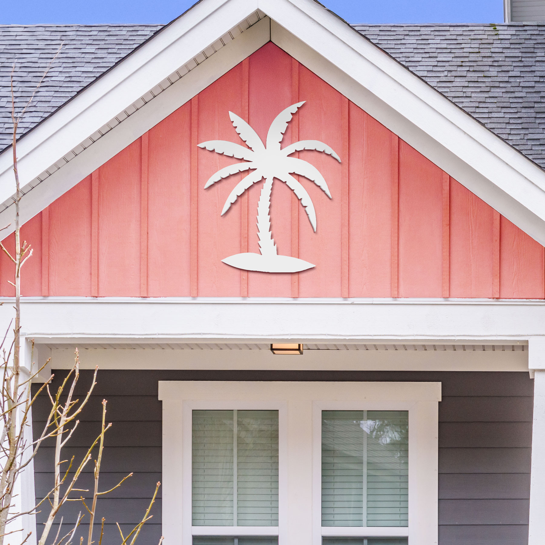 Outdoor Palm Tree Wall Art Beach Decor, Tropical Palm Tree Sign, Coastal, 3FT - Picture 6 of 11