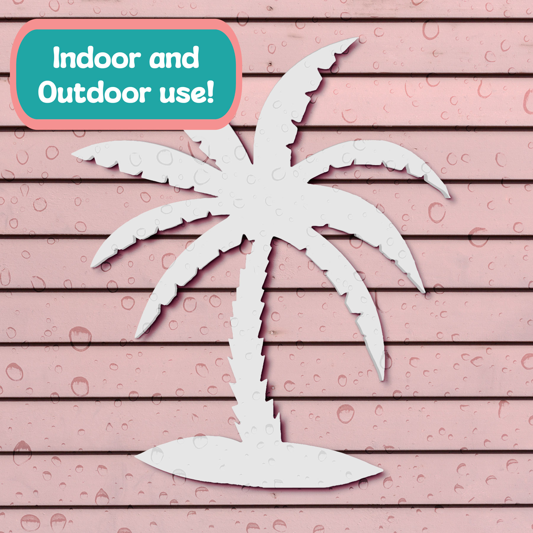 Outdoor Palm Tree Wall Art Beach Decor, Tropical Palm Tree Sign, Coastal, 3FT - Picture 9 of 11