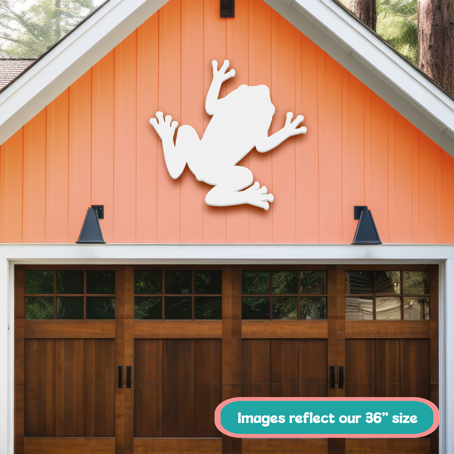 Outdoor Frosch Schild für Strandhaus, Terrasse, Schuppen, Garage, Frosch Wanddeko, PVC - Bild 40 von 42