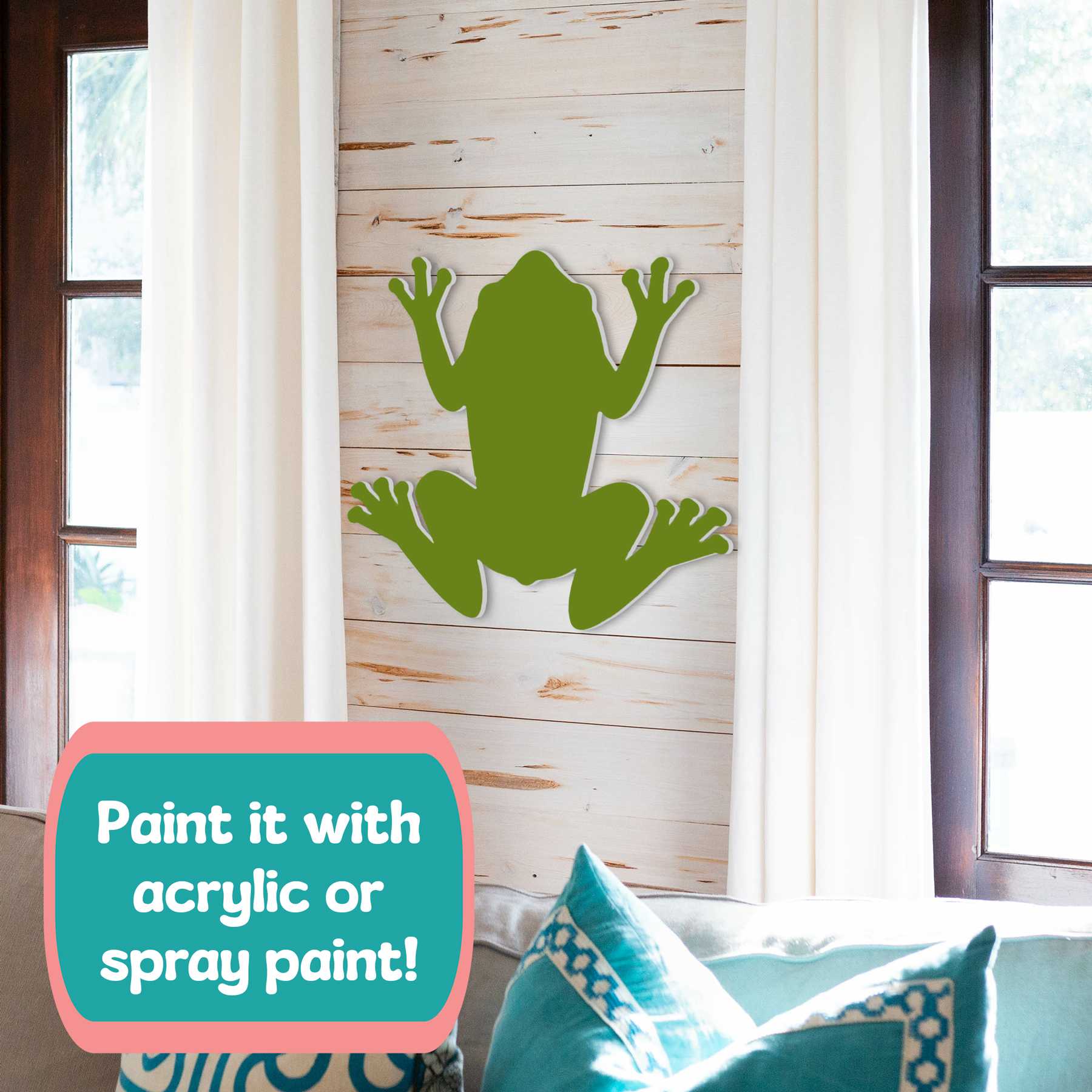 Outdoor Frosch Schild für Strandhaus, Terrasse, Schuppen, Garage, Frosch Wanddeko, PVC - Bild 38 von 42