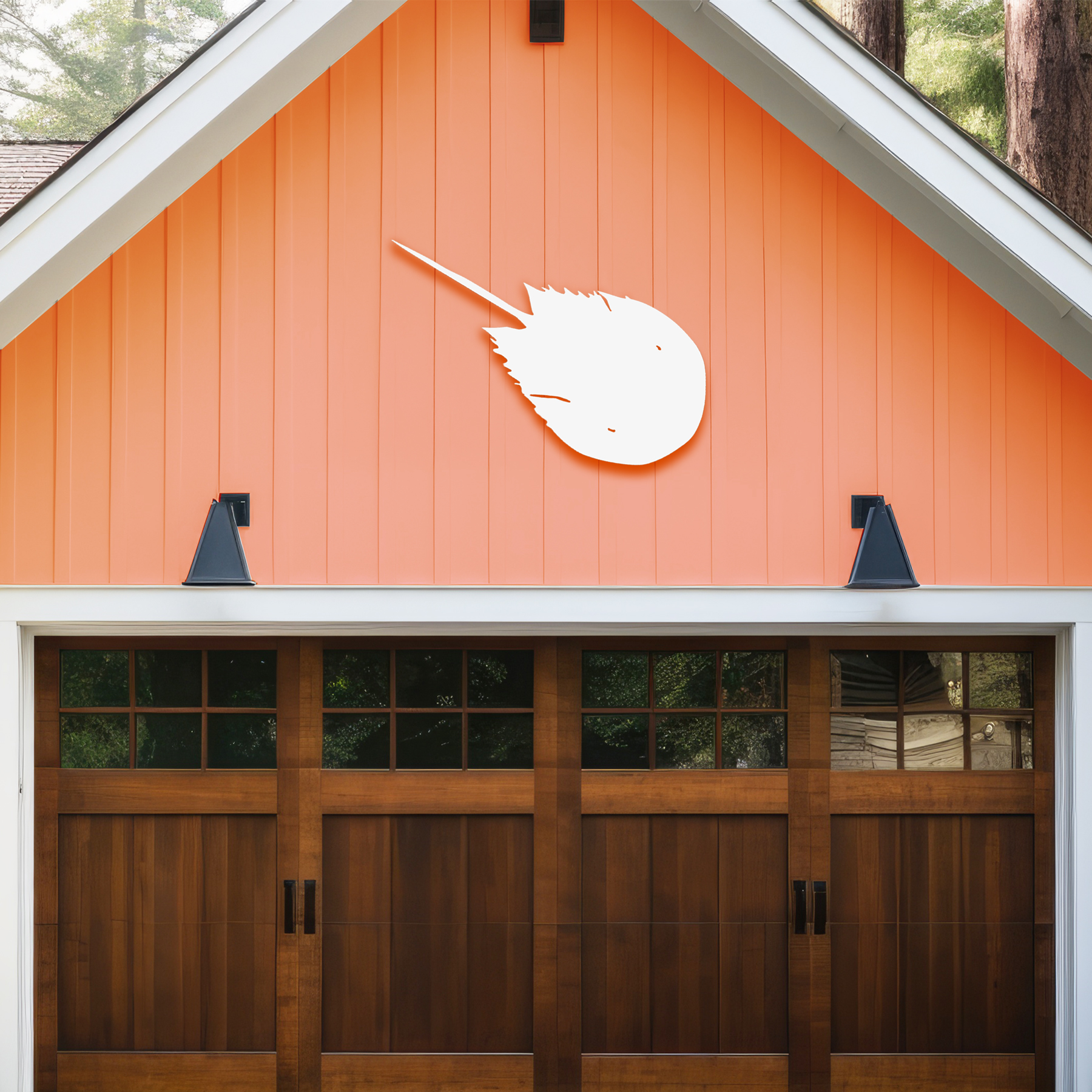 Outdoor Hufeisen Krabbe Schild, PVC Strand Haus Dekor, Hufeisen Krabbe Wandkunst, 2 Fuß - Bild 7 von 11