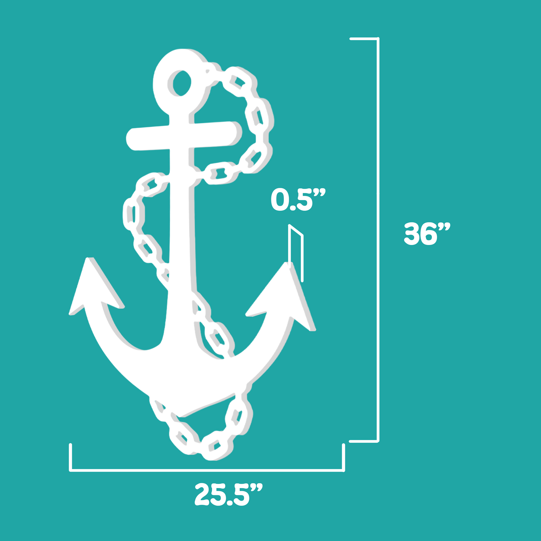 Outdoor Anchor Wall Decor, Nautical Beach Sign, PVC Ocean Marine Art - Bild 26 von 53