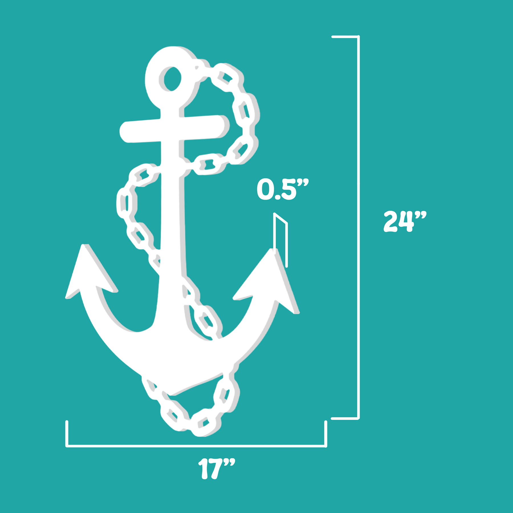Outdoor Anchor Wall Decor, Nautical Beach Sign, PVC Ocean Marine Art - Bild 37 von 53
