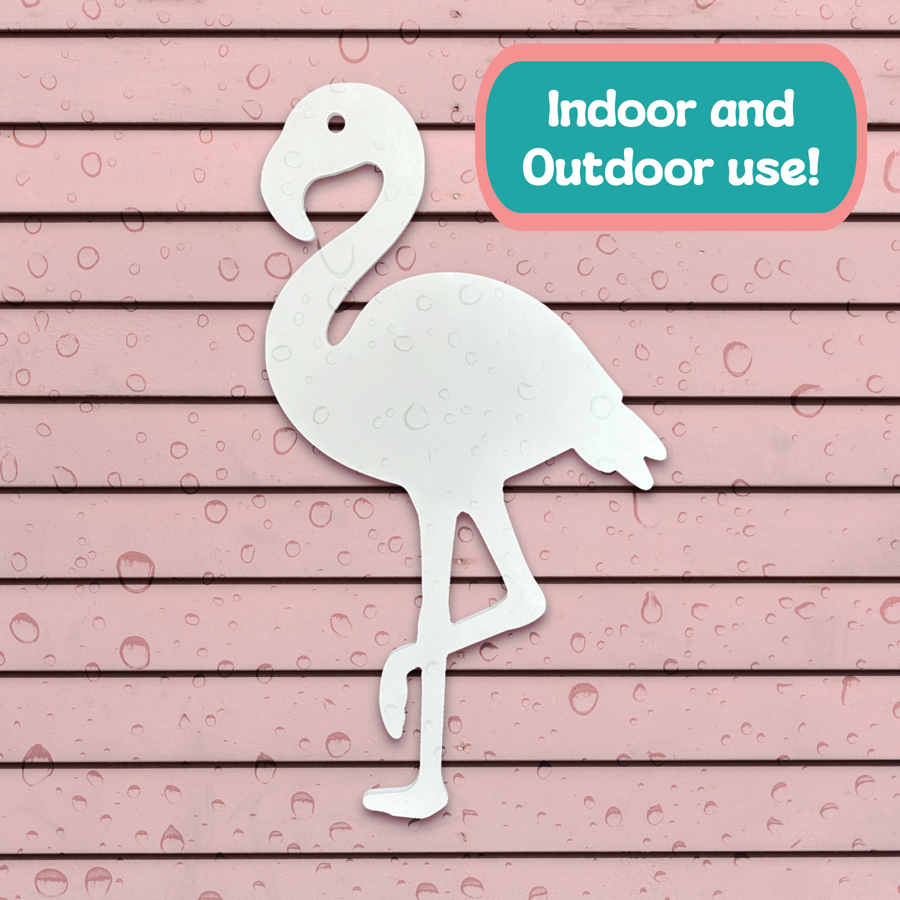 Outdoor Flamingo Wandbild, Flamingo Deko, PVC Flamingo Wandbehang Schild - Bild 17 von 29