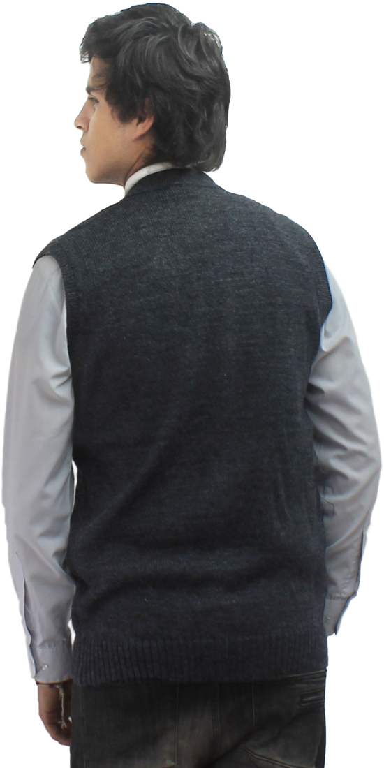 Herren weicher Alpaka Wolle Strick V-Ausschnitt Pullover Knopf Golfweste Diamant Design - Bild 12 von 81