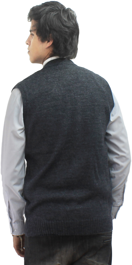 Herren weicher Alpaka Wolle Strick V-Ausschnitt Pullover Knopf Golfweste Diamant Design - Bild 9 von 81