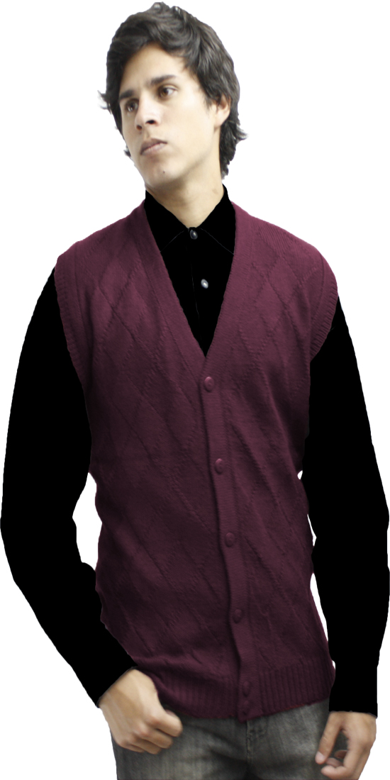 Herren weicher Alpaka Wolle Strick V-Ausschnitt Pullover Knopf Golfweste Diamant Design - Bild 58 von 81