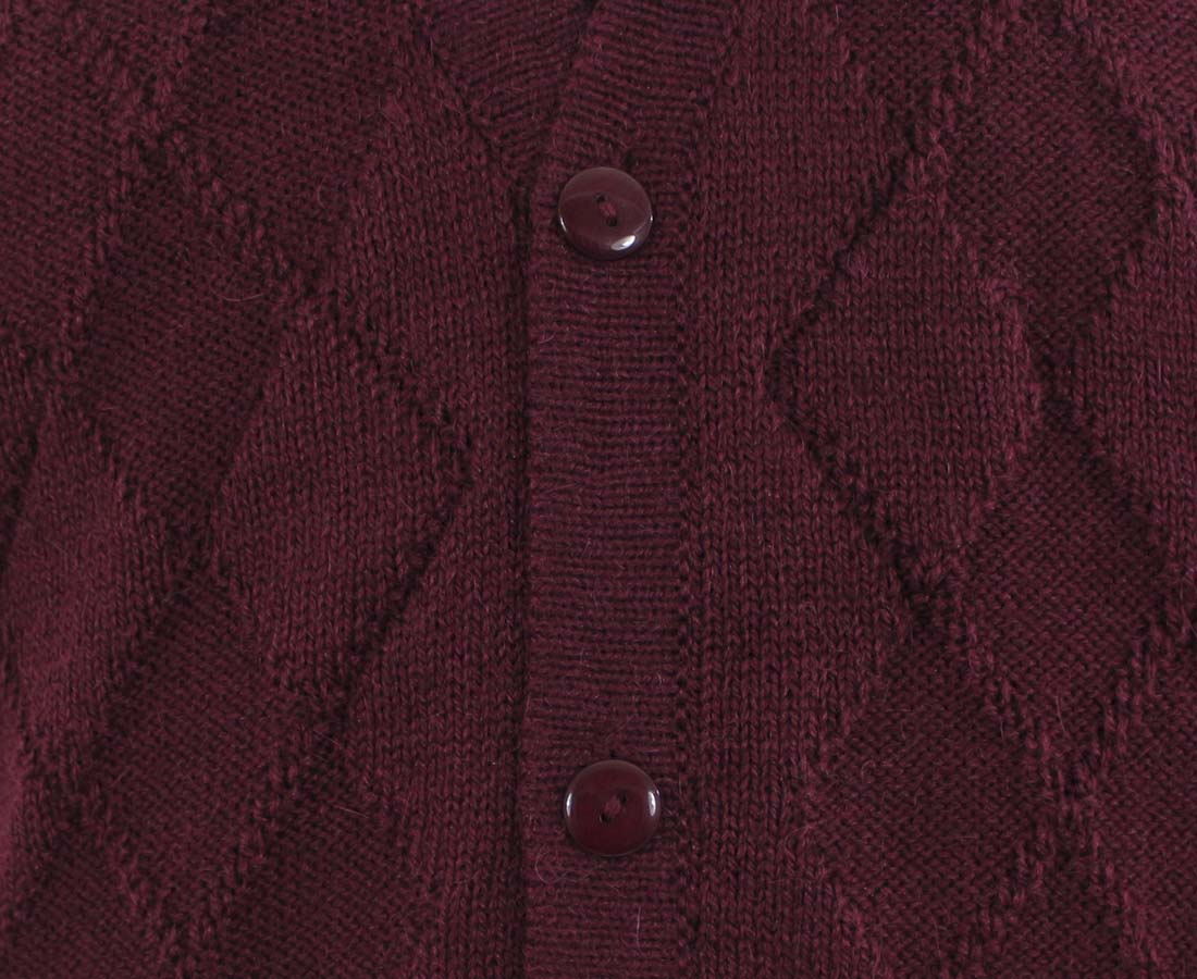 Herren weicher Alpaka Wolle Strick V-Ausschnitt Pullover Knopf Golfweste Diamant Design - Bild 57 von 81