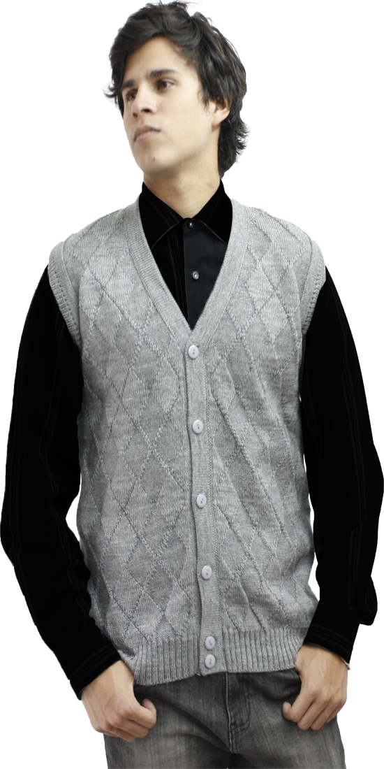 Herren weicher Alpaka Wolle Strick V-Ausschnitt Pullover Knopf Golfweste Diamant Design - Bild 78 von 81