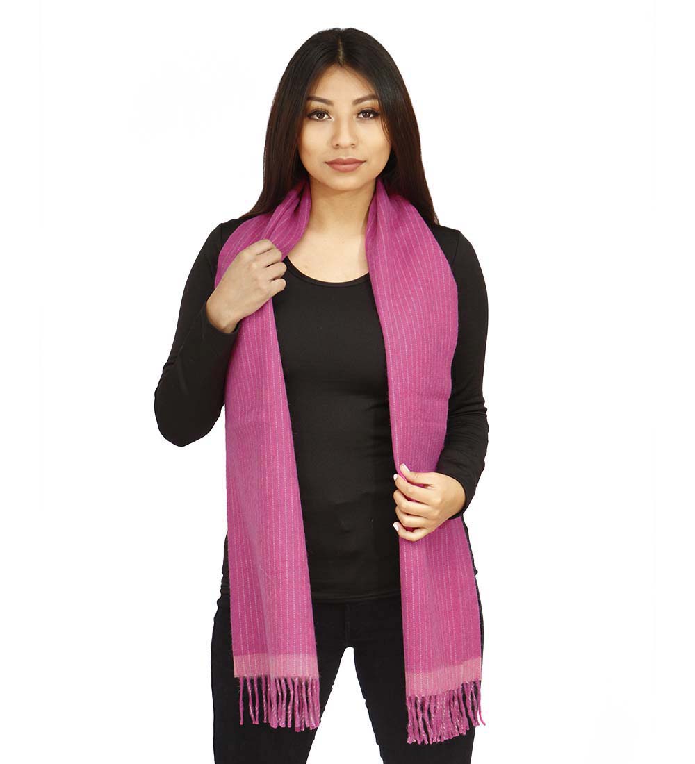Mujer 100% Bebé Lana Alpaca Hilo Invierno Otoño Tejido Suave Cálido Bufanda Perú - Imagen 10 de 16