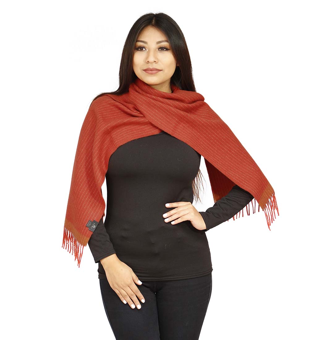 Mujer 100% Bebé Lana Alpaca Hilo Invierno Otoño Tejido Suave Cálido Bufanda Perú - Imagen 15 de 16